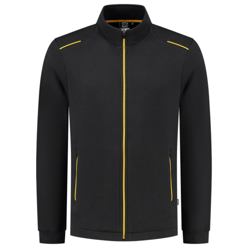 Sweatvest Bicolor Accent Tricorp - 302702 ZWART/GEEL M Sweatvest Bicolor Accent Tricorp - 302702 ZWART/GEEL M