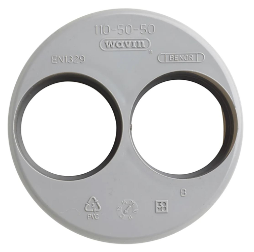 Verloopring Centrisch Pvc Grijs Rwa -  110X 2X50MM (2X LM) Verloopring Centrisch Pvc Grijs Rwa -  110X 2X50MM (2X LM)