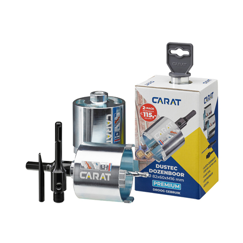 Dozenborenset Droog Carat Premium - DUSTEC HTS Ø 82X60MM M16 SET à 2 STUKS Dozenborenset Droog Carat Premium - DUSTEC HTS Ø 82X60MM M16 SET à 2 STUKS