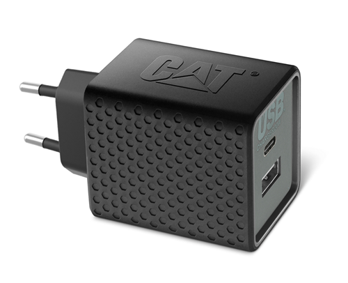 Oplader Cat - DUAL USB-A / USB-C 230V Oplader Cat - DUAL USB-A / USB-C 230V