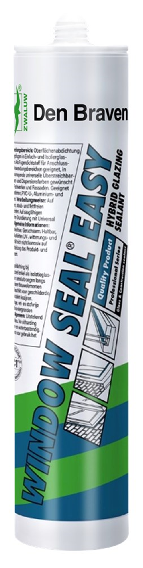 Beglazingskit Zwaluw - WINDOWSEAL EASY 290ML WIT RAL 9010 Beglazingskit Zwaluw - WINDOWSEAL EASY 290ML WIT RAL 9010