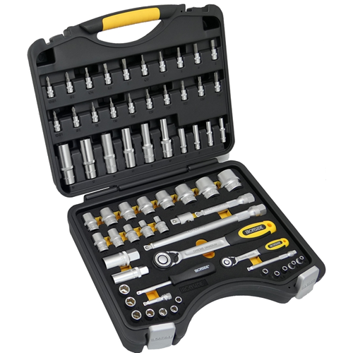 Dopsleutel-/Bitset Ironside - 65-DELIG 1/4'' + 1/2'' Dopsleutel-/Bitset Ironside - 65-DELIG 1/4'' + 1/2''