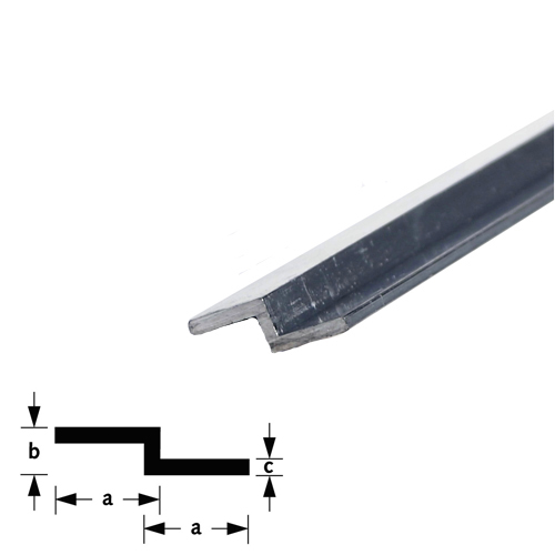 Z-Profiel Aluminium Brute - Z8 14X 8X 14X 2.0MM 2.5M Z-Profiel Aluminium Brute - Z8 14X 8X 14X 2.0MM 2.5M