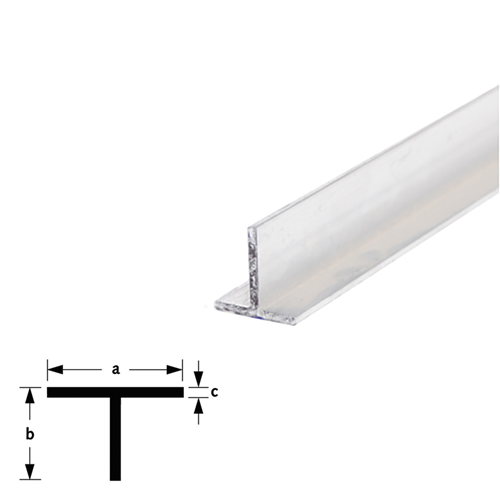 T-Profiel Aluminium Brute - 20X20X2.0MM 3M T-Profiel Aluminium Brute - 20X20X2.0MM 3M