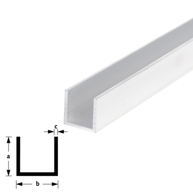 U-profiel aluminium brute U-profiel aluminium brute