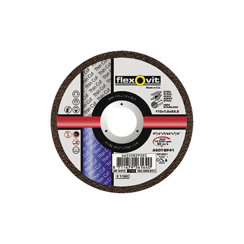 Doorslijpschijf Metaal/Rvs Flexovit - A60R-T41 125X1.0X22.23MM Doorslijpschijf Metaal/Rvs Flexovit - A60R-T41 125X1.0X22.23MM