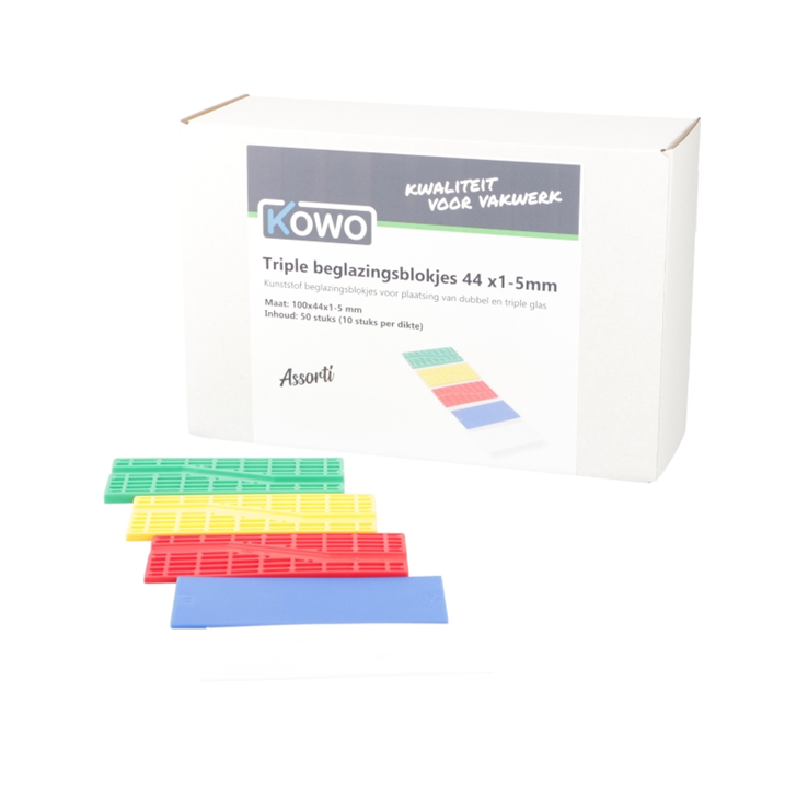 assortiment beglazingsblokjes kunststof assortiment beglazingsblokjes kunststof