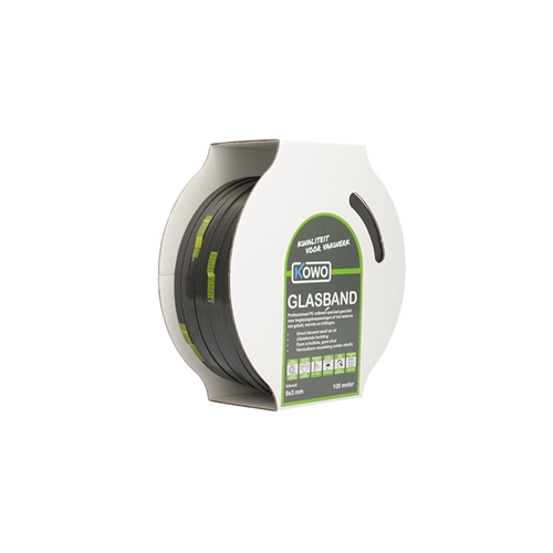 Glasband Pe Kowo - 9X3MM 100M ZWART Glasband Pe Kowo - 9X3MM 100M ZWART