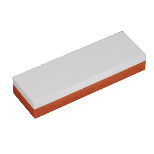 Wetsteen Combinatie Fijn/Grof Flexovit - 100x50x20MM K280/120 (FEPA/EU) WIT/ROZE Wetsteen Combinatie Fijn/Grof Flexovit - 100x50x20MM K280/120 (FEPA/EU) WIT/ROZE