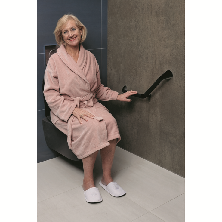 wandbeugel zwart/aluminium secucare wandbeugel zwart/aluminium secucare