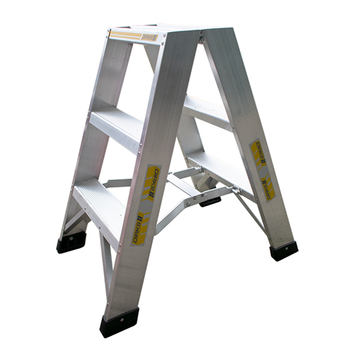 Dubbele Trap Aluminium Ongecoat Dirks - DOD 2X 3 TREDEN Dubbele Trap Aluminium Ongecoat Dirks - DOD 2X 3 TREDEN