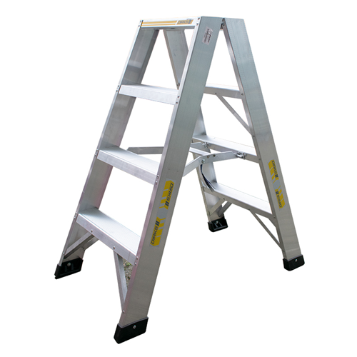 Dubbele Trap Aluminium Ongecoat Dirks - DOD 2X 4 TREDEN Dubbele Trap Aluminium Ongecoat Dirks - DOD 2X 4 TREDEN