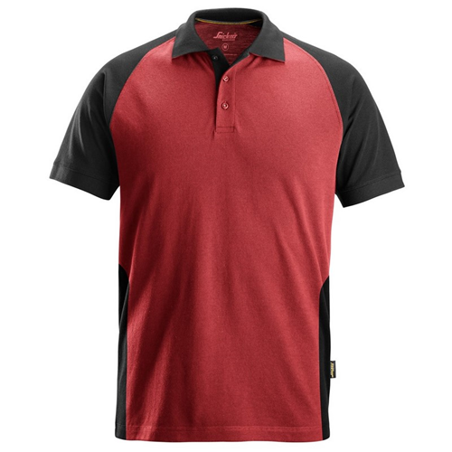 Poloshirt Classic Snickers - 2750 CHILI ROOD/ZWART XXL Poloshirt Classic Snickers - 2750 CHILI ROOD/ZWART XXL