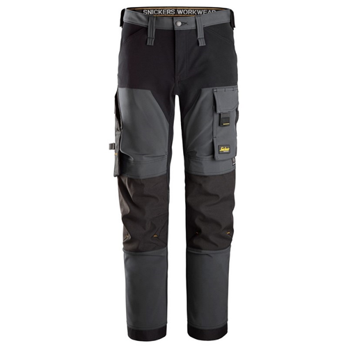 Werkbroek Allroundwork Stretch Snickers - 6375 STAALGRIJS/ZWART 162 Werkbroek Allroundwork Stretch Snickers - 6375 STAALGRIJS/ZWART 162