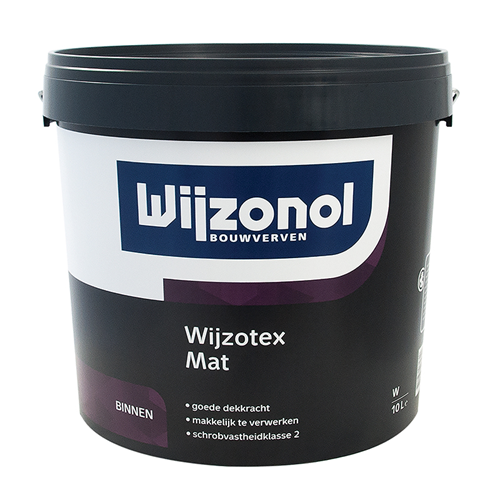 Muurverf Binnen Mat Wit Wijzonol - WIJZOTEX 10L Muurverf Binnen Mat Wit Wijzonol - WIJZOTEX 10L