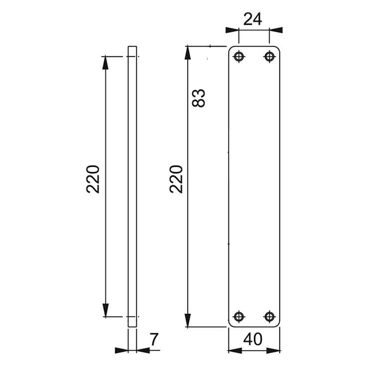 langschild aluminium f1 hoppe langschild aluminium f1 hoppe