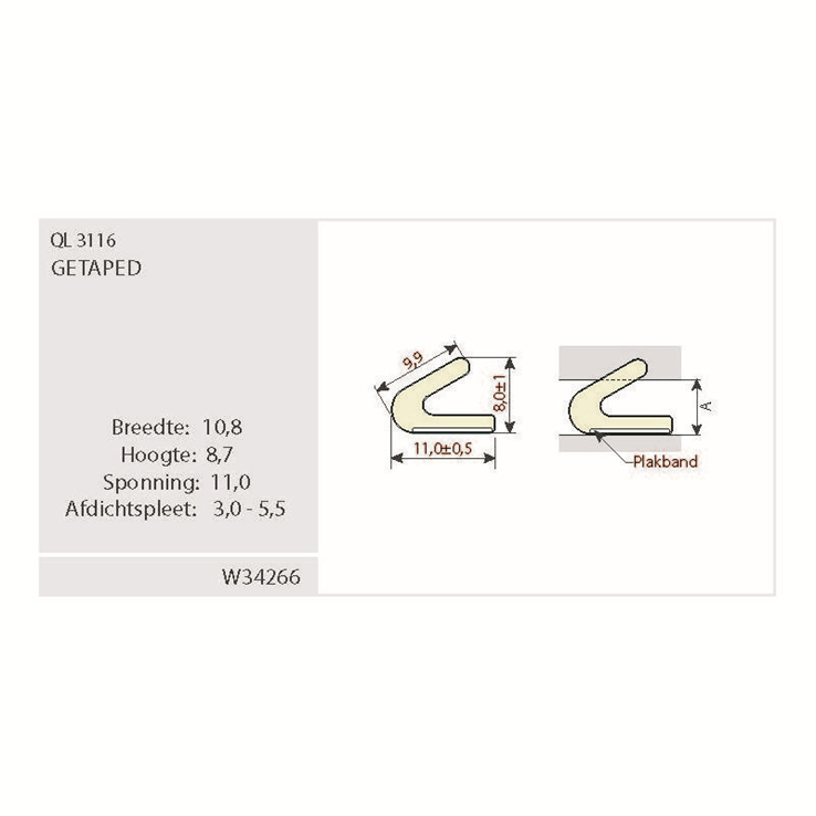tochtstrip zelfklevend q-lon tochtstrip zelfklevend q-lon