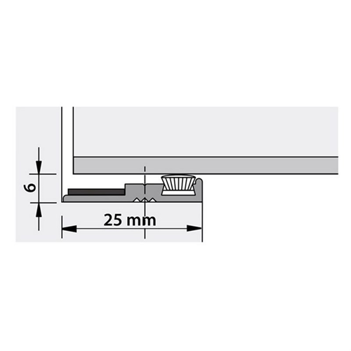 Sponningprofiel Alprokon 350 - PREFAB 2400MM / 17X6MM Sponningprofiel Alprokon 350 - PREFAB 2400MM / 17X6MM