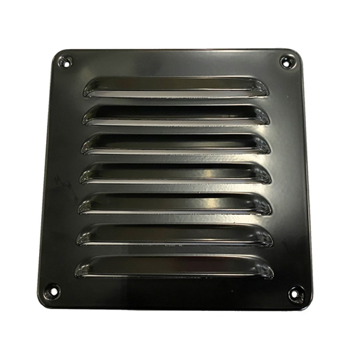 Schoepenrooster Aluminium Zwart Gavo - 155X155MM (BXH) RAL 9005 Schoepenrooster Aluminium Zwart Gavo - 155X155MM (BXH) RAL 9005