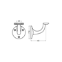 leuninghouder aluminium zwart hermeta-4 leuninghouder aluminium zwart hermeta-4