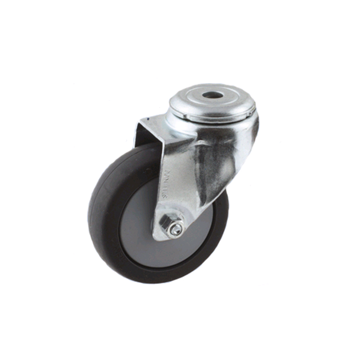 zwenkwiel grijs rubber met gat zwenkwiel grijs rubber met gat