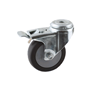 zwenkwiel grijs rubber met gat en rem-2 zwenkwiel grijs rubber met gat en rem-2