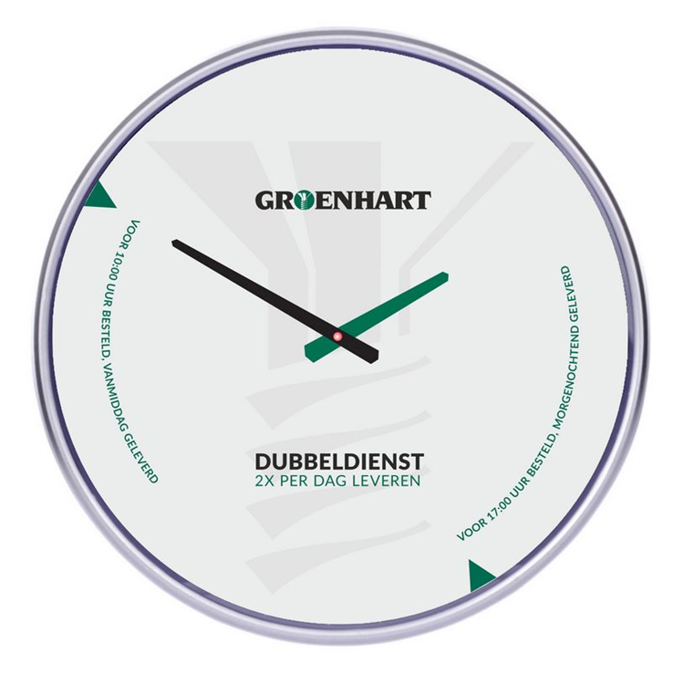 wandklok groenhart wandklok groenhart