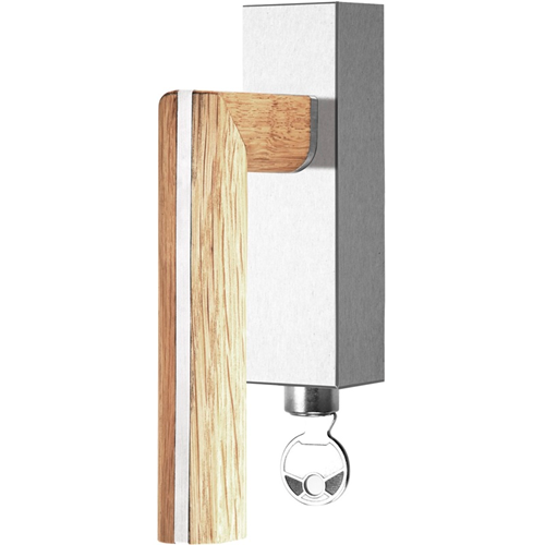 Draaikiepkruk Rvs/Eiken - TWO PBL22-DKLOCK Draaikiepkruk Rvs/Eiken - TWO PBL22-DKLOCK