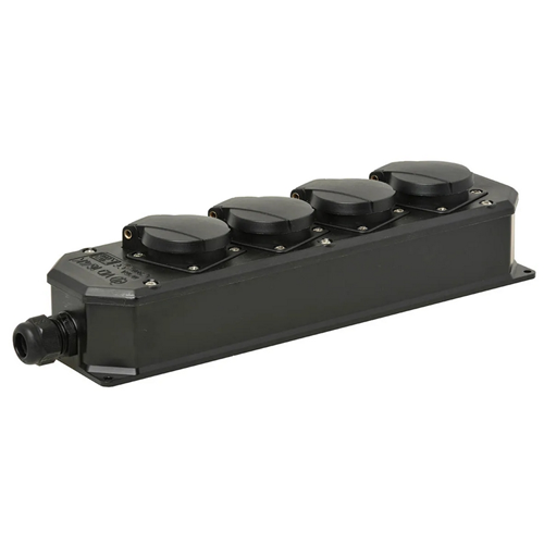 Verdeelblok Nylon 4-Voudig Zonder Kabel - 230V IP44 Verdeelblok Nylon 4-Voudig Zonder Kabel - 230V IP44