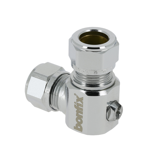 Knel Kogelkraan Haaks Chroom - 15MM Knel Kogelkraan Haaks Chroom - 15MM