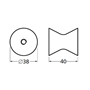 afstandhouder aluminium f1 mat hermeta-5 afstandhouder aluminium f1 mat hermeta-5