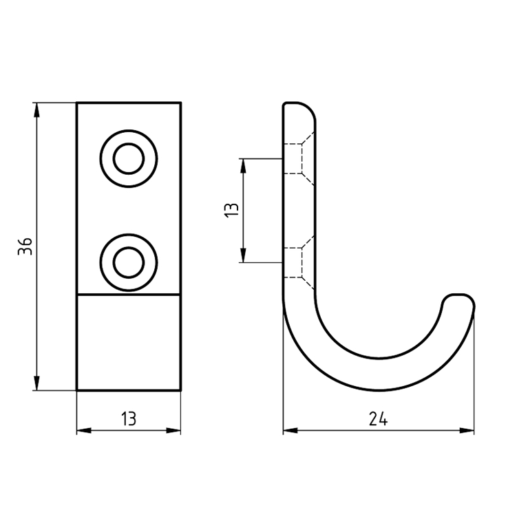 handdoekhaak aluminium mat zwart hermeta handdoekhaak aluminium mat zwart hermeta