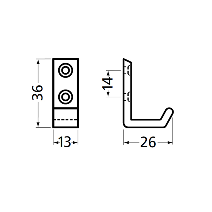 handdoekhaak aluminium f1 hermeta handdoekhaak aluminium f1 hermeta