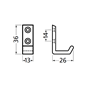 handdoekhaak aluminium f1 hermeta-6 handdoekhaak aluminium f1 hermeta-6
