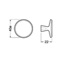 meubelknop aluminium f1 hermeta-5 meubelknop aluminium f1 hermeta-5