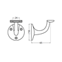 leuninghouder aluminium f1 hermeta-5 leuninghouder aluminium f1 hermeta-5