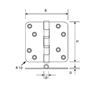 kogellagerscharnier rvs dx-5 kogellagerscharnier rvs dx-5