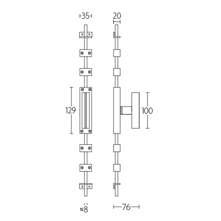 krukespagnolet rvs/eiken krukespagnolet rvs/eiken