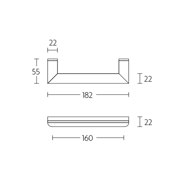 meubelgreep rvs/eiken zwart meubelgreep rvs/eiken zwart
