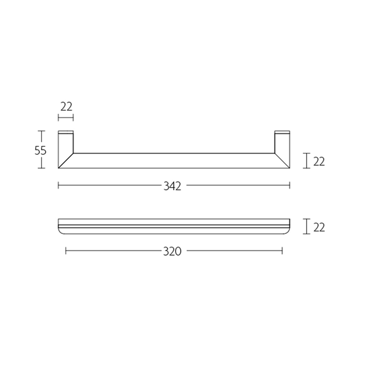 meubelgreep rvs/eiken zwart meubelgreep rvs/eiken zwart