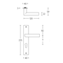 deurkruk rvs-3 deurkruk rvs-3