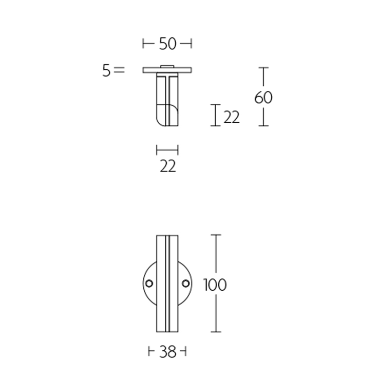 deurkruk rvs/eiken deurkruk rvs/eiken