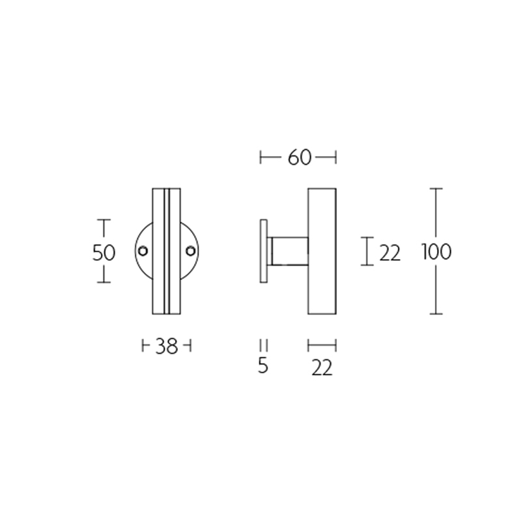 kastknop rvs/eiken kastknop rvs/eiken
