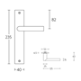 deurkruk rvs-3 deurkruk rvs-3