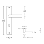 deurkruk rvs-3 deurkruk rvs-3