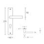 deurkruk rvs-3 deurkruk rvs-3