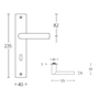 deurkruk rvs-3 deurkruk rvs-3