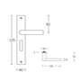 deurkruk rvs-3 deurkruk rvs-3