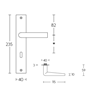 deurkruk rvs-3 deurkruk rvs-3