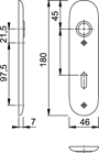 kortschild aluminium f1 hoppe-3 kortschild aluminium f1 hoppe-3